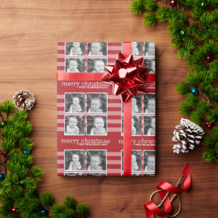 Papel De Regalo Navidades modernos - simplemente rojo y blanco