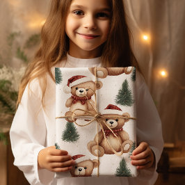 Papel De Regalo Navidades modernos y elegantes Teddy Bear