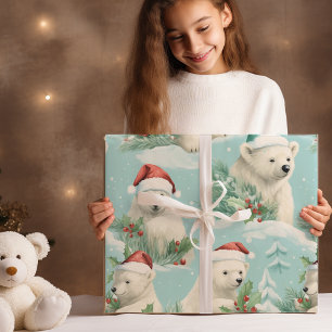 Papel De Regalo Navidades modernos y elegantes Teddy Bear