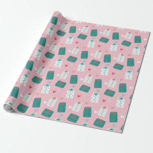 Papel De Regalo Navidades modernos y singulares rosados
