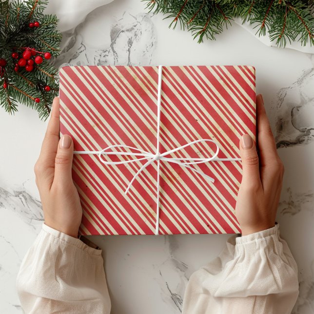 Papel De Regalo Navidades navideños Candy Cane Stripes (Subido por el creador)