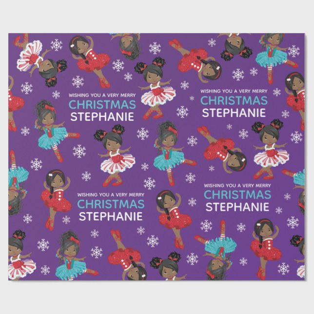 Papel De Regalo Navidades negros Ballerina (Superficie plana)