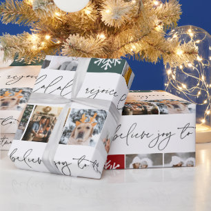 Papel De Regalo Navidades nevan 8 fotos collage blanco negro