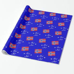 Papel De Regalo Navidades noruegos Dios Jul Personalizado envolver