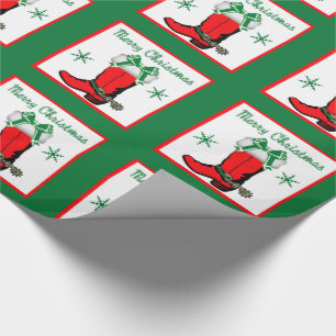 Papel De Regalo Navidades occidentales: Bote de Cowboy