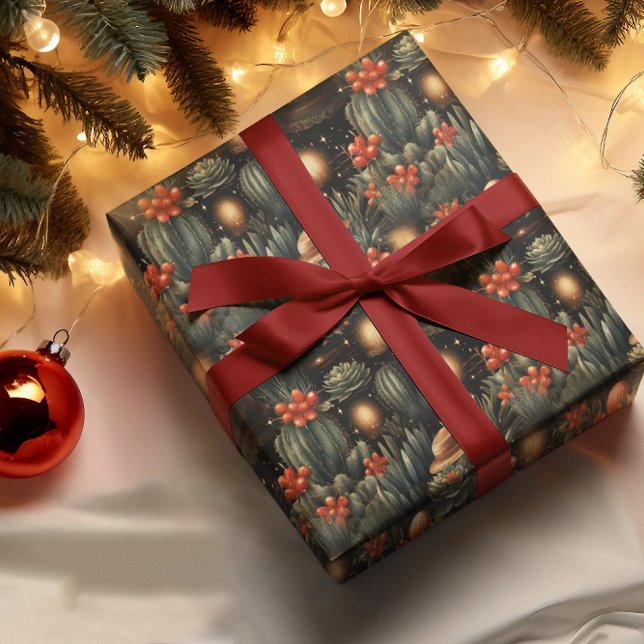 Papel De Regalo Navidades occidentales Cowboy Cactus Moody (Subido por el creador)