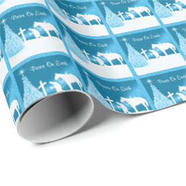 Papel De Regalo Navidades occidentales vaqueros rezando por la paz