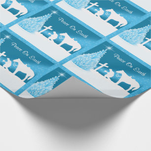 Papel De Regalo Navidades occidentales vaqueros rezando por la paz