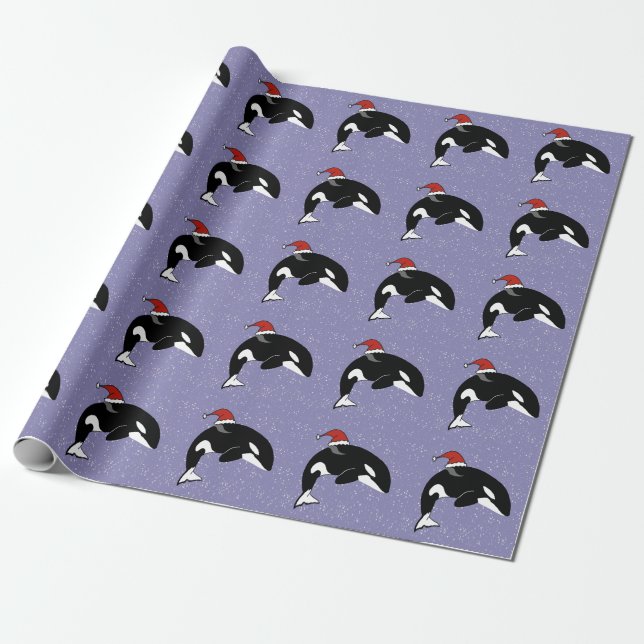 Papel De Regalo Navidades Orca Killer Whale  (Desenrollado)