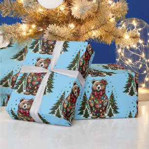 Papel De Regalo Navidades Oso