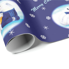 Papel De Regalo Navidades osos polares