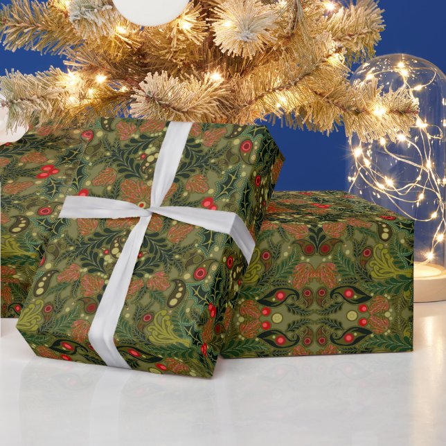 Papel De Regalo Navidades Paisley Gift Wrap (Vacaciones)