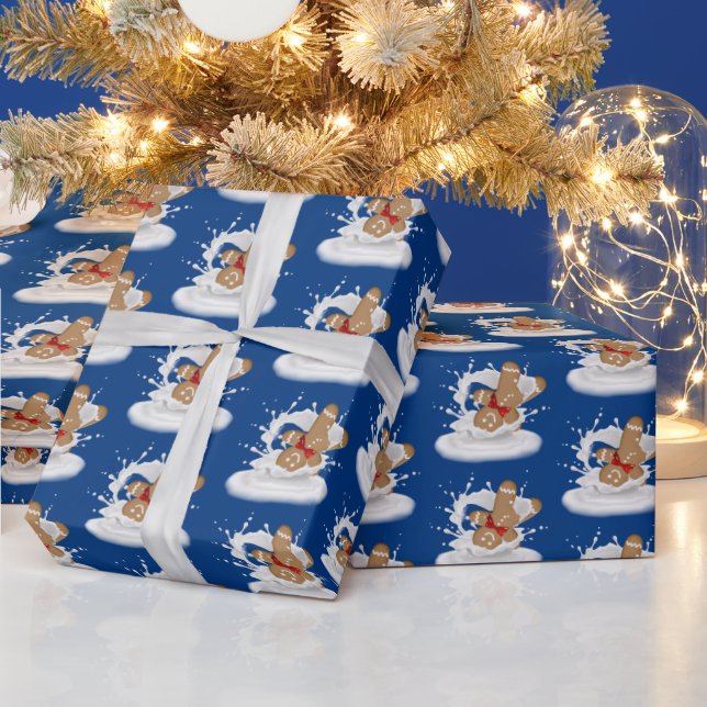 Papel De Regalo Navidades pan de jengibre en salsa de leche (Vacaciones)