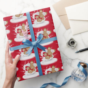 Papel De Regalo Navidades pan de jengibre en salsa de leche