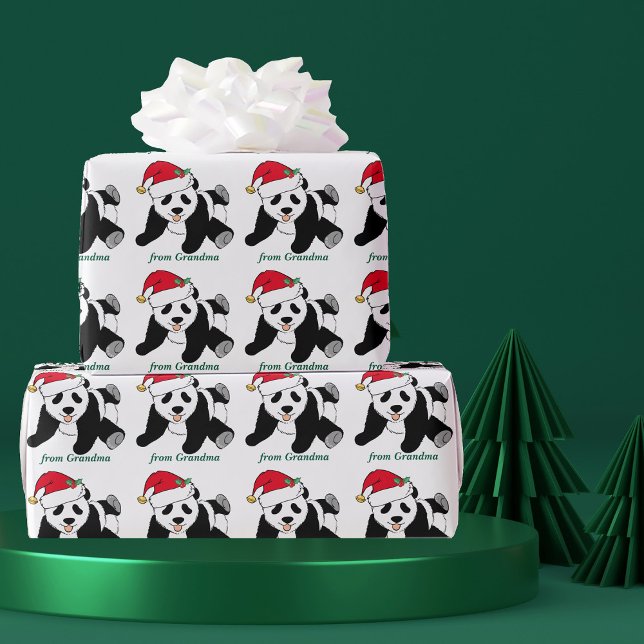 Papel De Regalo Navidades Panda Bear Personalizado Desde Su Nombre (Subido por el creador)