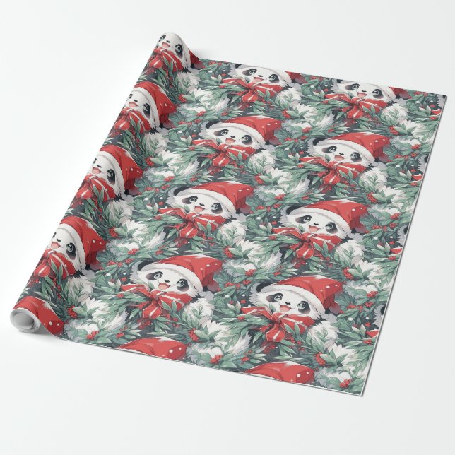 Papel De Regalo Navidades Panda Design (Desenrollado)