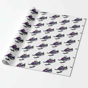 Papel De Regalo Navidades para motos de nieve