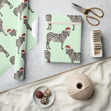 Navidades Pastel Safari Animales Mint Zebra