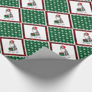 Papel De Regalo Navidades Pastor Australiano (azul merle tan/w 1)