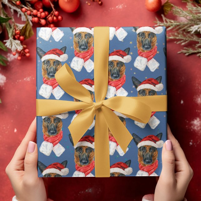 Papel De Regalo Navidades Pastores Alemanes Razas de Perro acuátic (Subido por el creador)