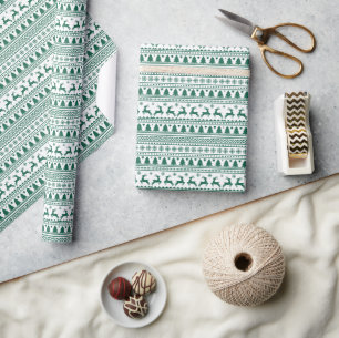 Papel De Regalo Navidades patrón clásico escandinavo