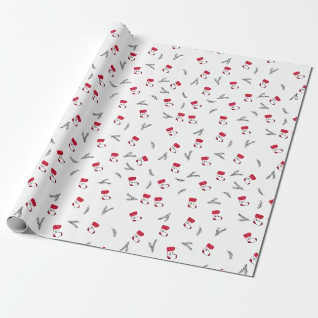 Papel De Regalo Navidades Patrón De Existencias De Regalos Spruce  (Desenrollado)