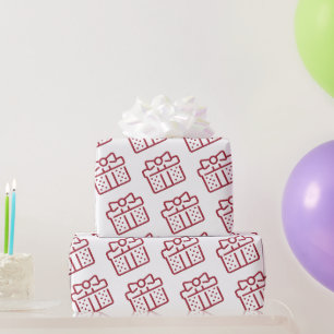Papel De Regalo Navidades Patrón de regalo de oso rojo blanco
