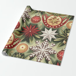 Papel De Regalo Navidades Patrón de vituperación vintage