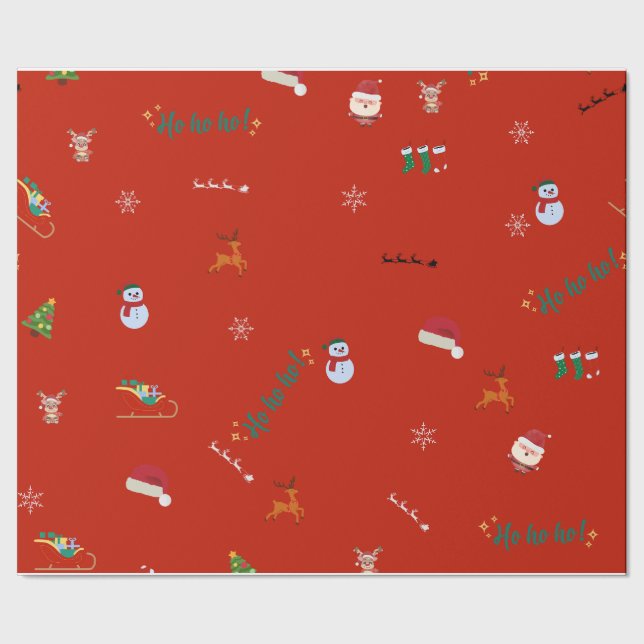 Papel De Regalo Navidades patrón HO! ¡Oh! ¡Oh! (Costura)