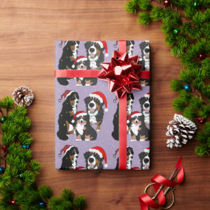 Papel De Regalo Navidades Perro de montaña Bernese