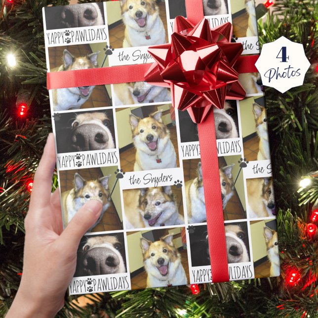 Papel De Regalo Navidades Perro gracioso 4 fotos YAPPY PAWLIDAYS (Subido por el creador)