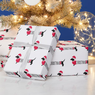 Papel De Regalo Navidades Perros Cute Gráfico Dachshunds Diversión