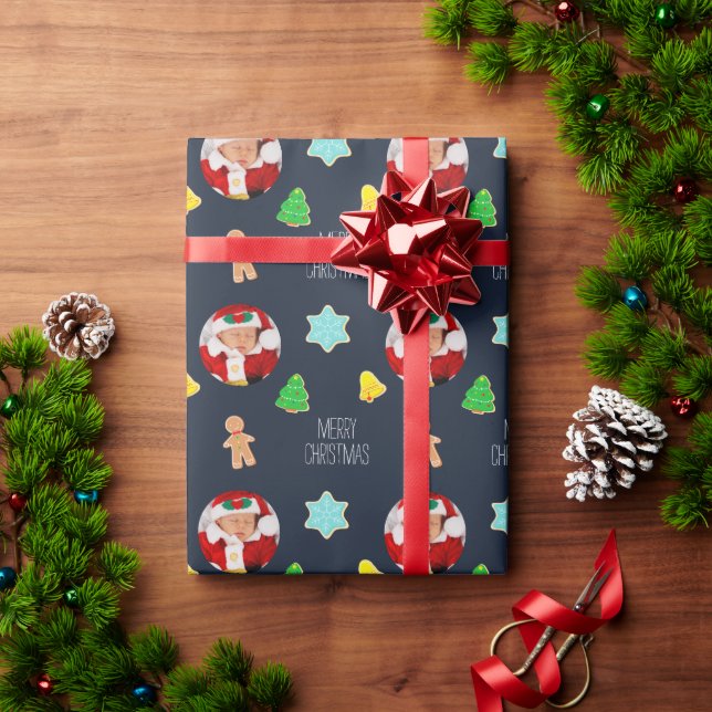 Papel De Regalo Navidades Personalizado de cookies (Regalo de vacaciones)