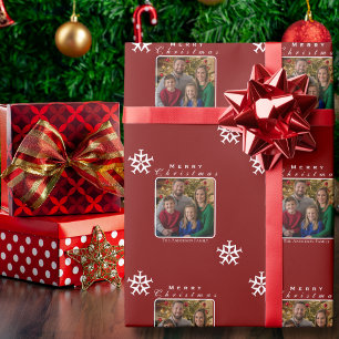 Papel De Regalo Navidades Personalizado gracioso de foto de Snowfl
