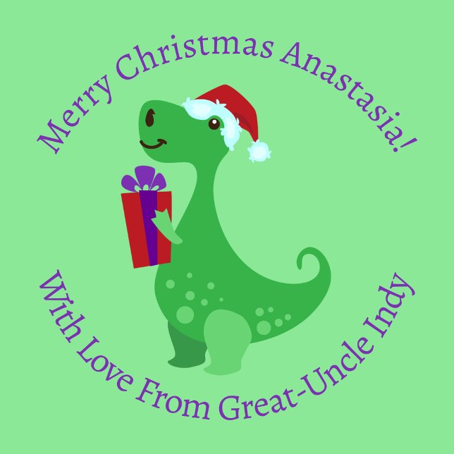 Papel De Regalo Navidades personalizados cubren dinosaurio con reg (Subido por el creador)