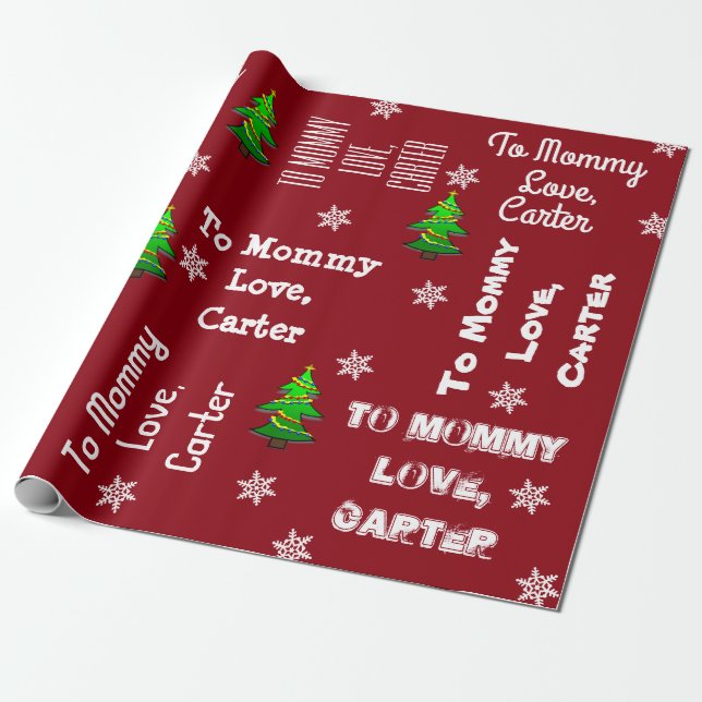 Papel De Regalo Navidades personalizados de regalo para niños (Desenrollado)