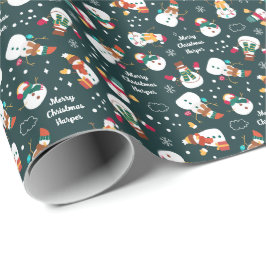Papel De Regalo Navidades personalizados de Winter Snowman