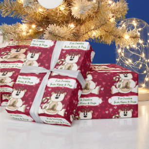 Papel De Regalo Navidades personalizados del nieto del oso