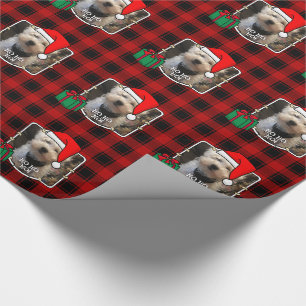 Papel De Regalo Navidades personalizados fotograma rojo y negro