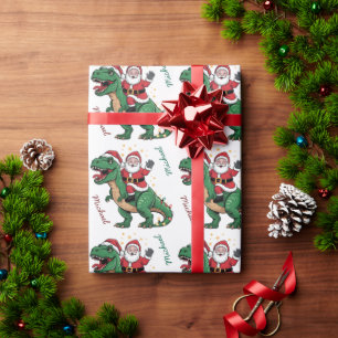 Papel De Regalo Navidades personalizados Funny Santa montando un d