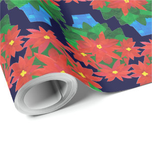 Papel De Regalo Navidades personalizados Giftwrap: Poinsettias, az