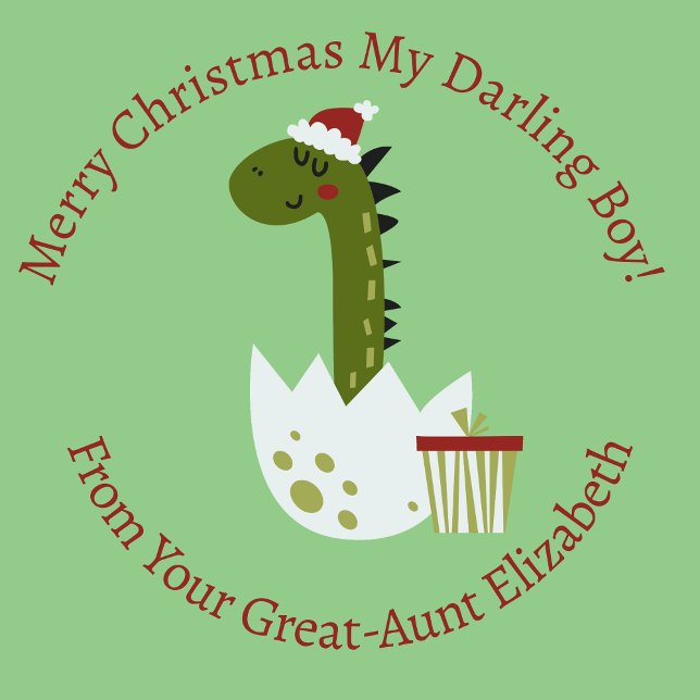 Papel De Regalo Navidades Personalizados Hombran Dino Con Regalo (Subido por el creador)