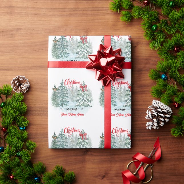 Papel De Regalo Navidades personalizados mamá Personalizado de vac (Regalo de vacaciones)