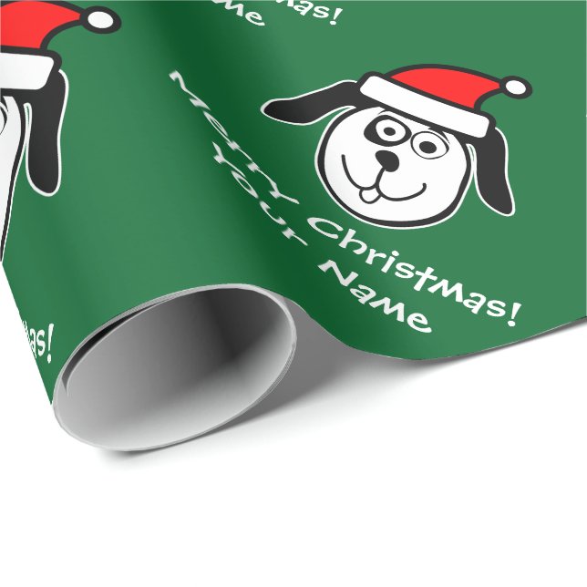 Papel De Regalo Navidades personalizados personalizado de perros d (Esquina del rollo)