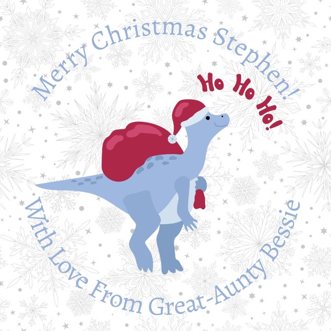 Papel De Regalo Navidades personalizados Santa Claus Dinosaur (Subido por el creador)