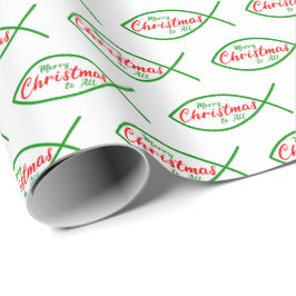 Papel De Regalo Navidades Pescado Cristiano Religioso Ichthys Icht