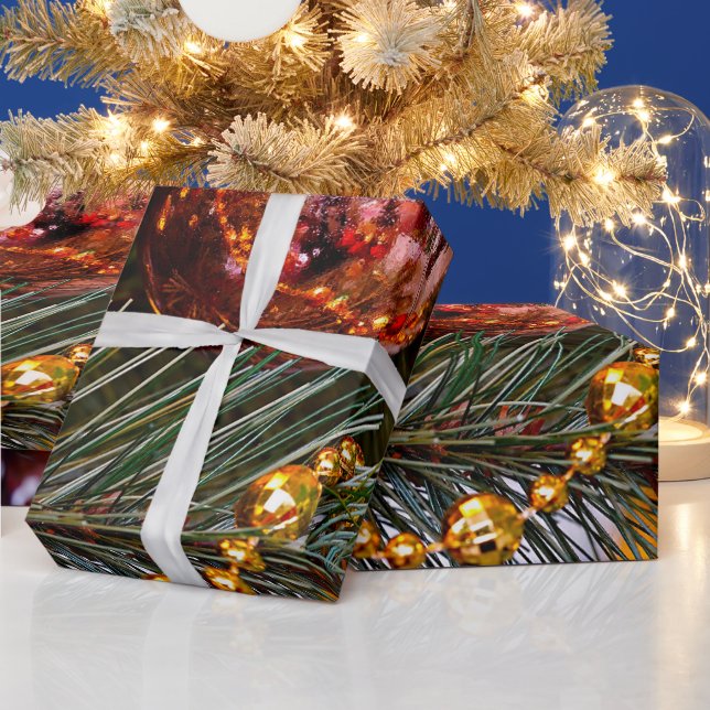 Papel De Regalo Navidades Pine Bauble y Garland (Vacaciones)