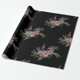 Papel De Regalo Navidades Pine Black