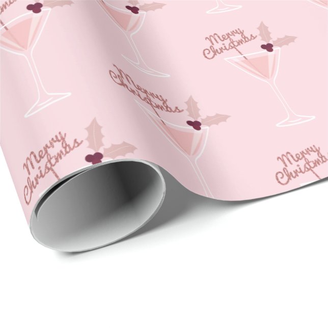 Papel De Regalo Navidades Pink Martini (Esquina del rollo)