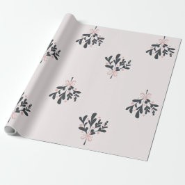 Papel De Regalo Navidades Pink Mistletoe